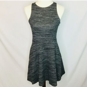 Grey cutout back dress